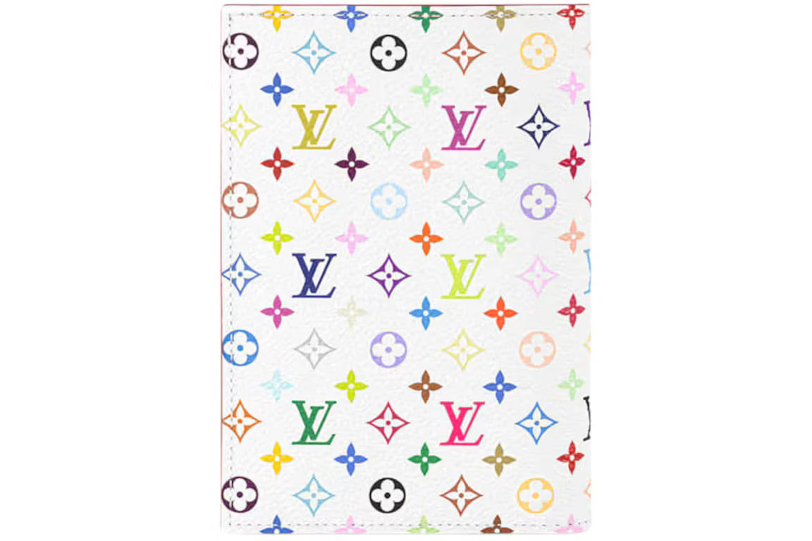 Louis Vuitton White Multicolored Louis Vuitton x Takashi Murakami Passport Cover White Multicolored