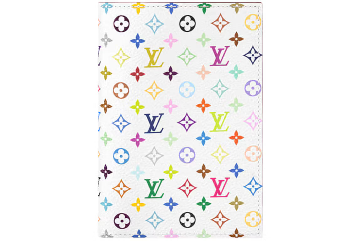 Louis Vuitton White Multicolored Louis Vuitton x Takashi Murakami Passport Cover White Multicolored