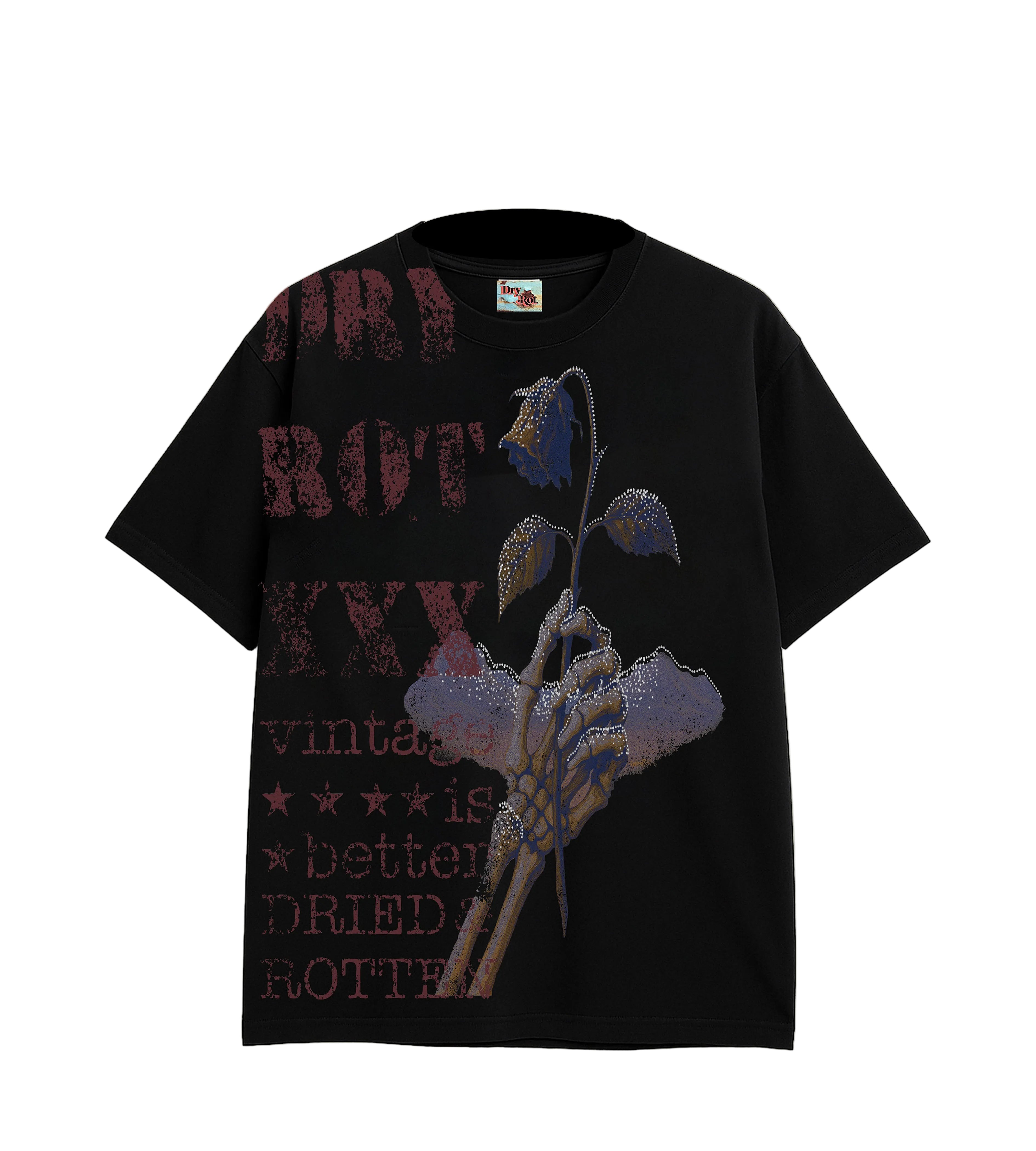 DRY ROT DYING ROSE TEE