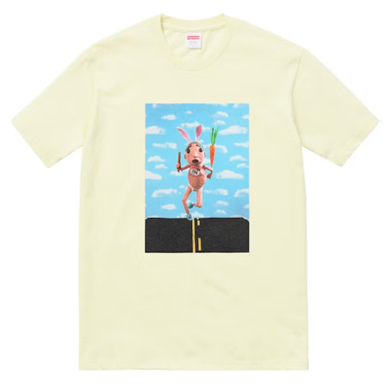 Supreme Mike Hill Runner Tee Pale Yellow