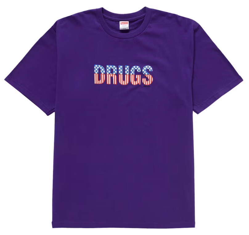 Supreme Drugs Tee Purple