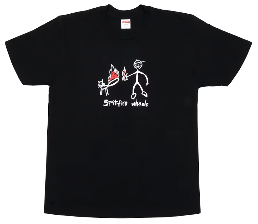 Supreme Spitfire Cat T-shirt Black