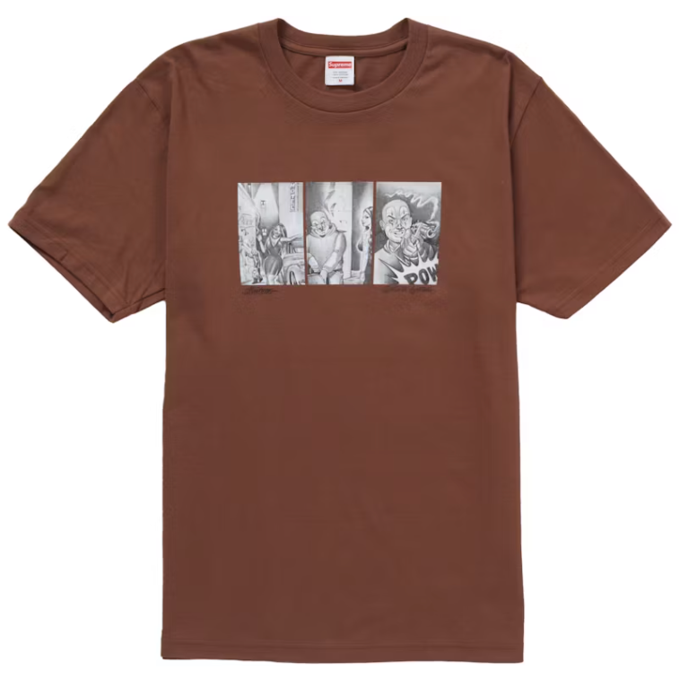 Supreme Mister Cartoon Pow Tee Brown