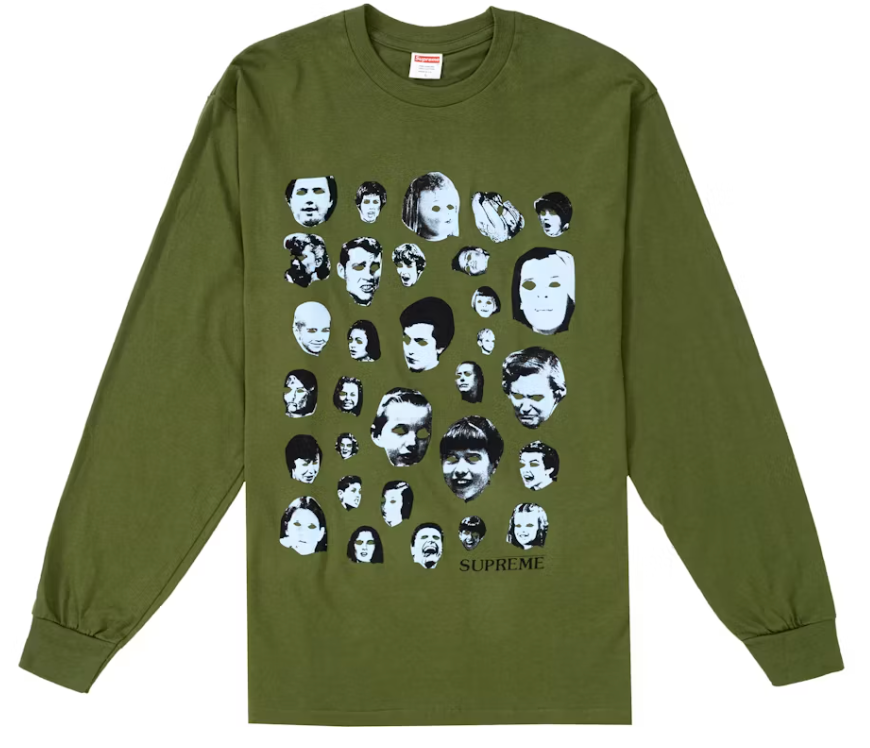 Supreme Faces L/S Tee Olive