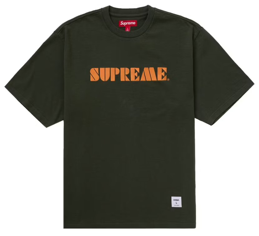 Supreme Stencil Embroidered S/S Top Green
