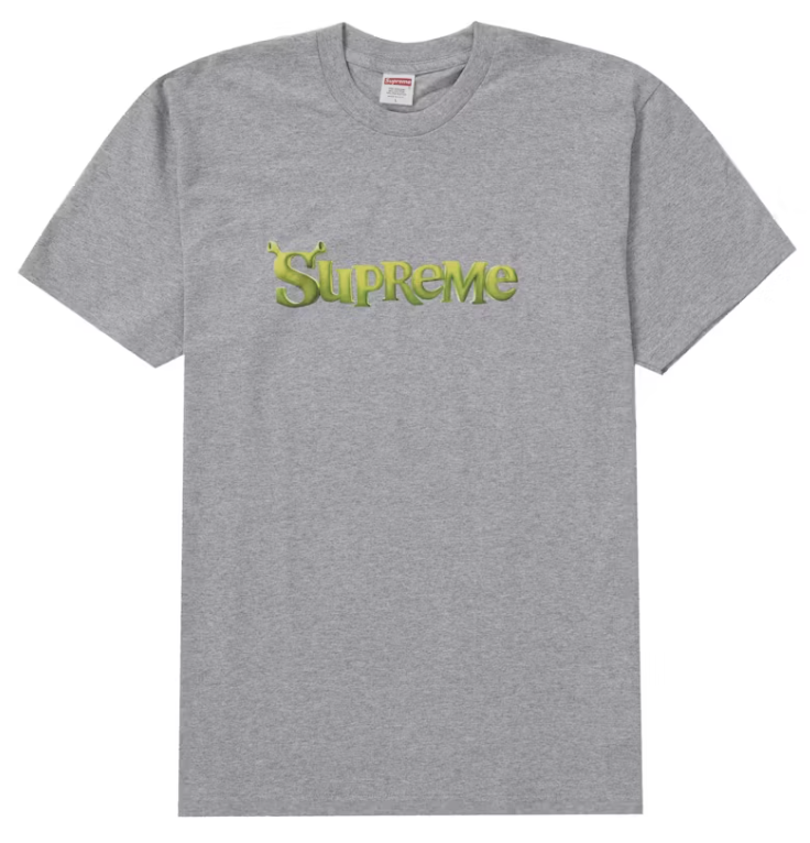 Supreme Shrek Tee Heather Grey