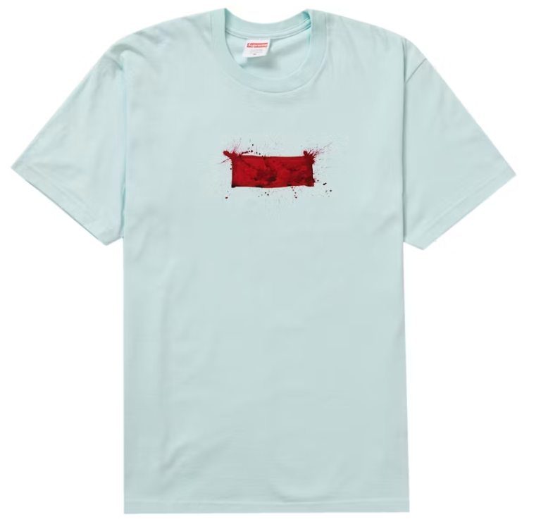Supreme Ralph Steadman Box Logo Tee Pale Blue