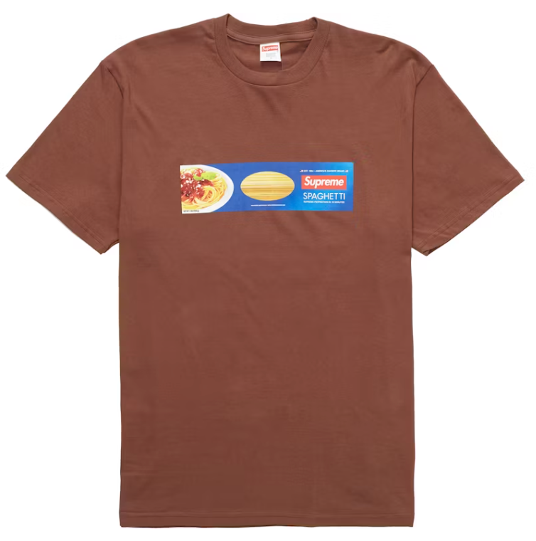Supreme Spaghetti Tee Brown