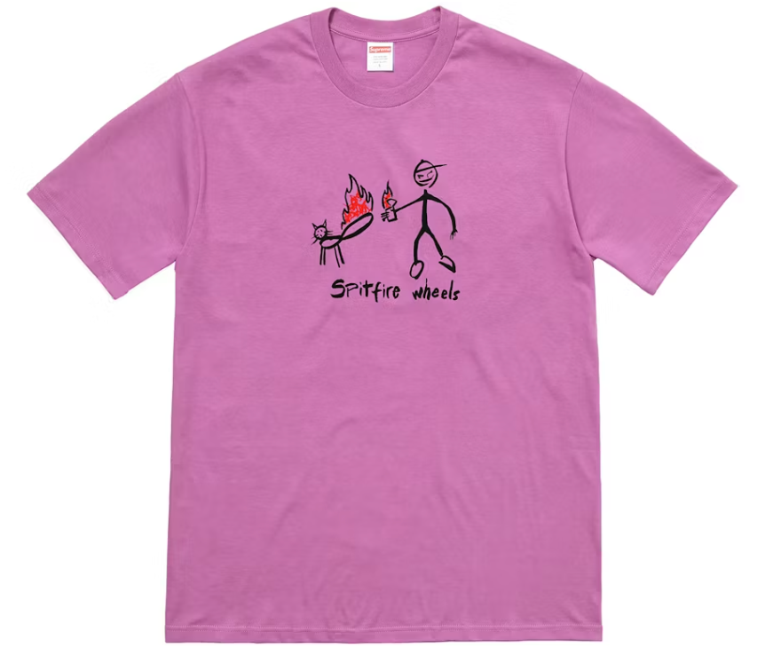 Supreme Spitfire Cat T-shirt Light Purple