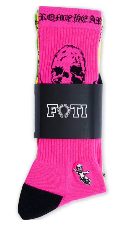 Chrome Hearts Foti Socks Neon Pink ML