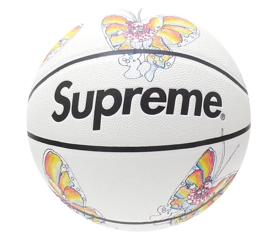 Supreme Gonz Butterfly Spalding Basketball White ML