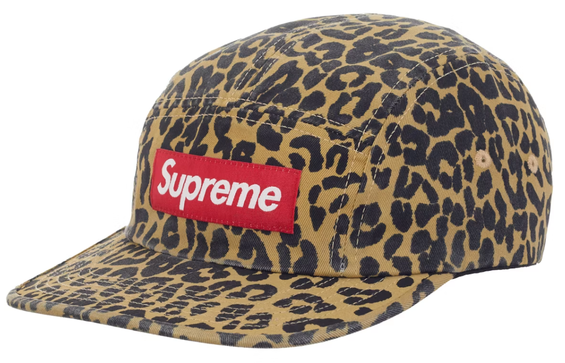 Supreme Washed Chino Twill Camp Cap (FW23) Leopard DL