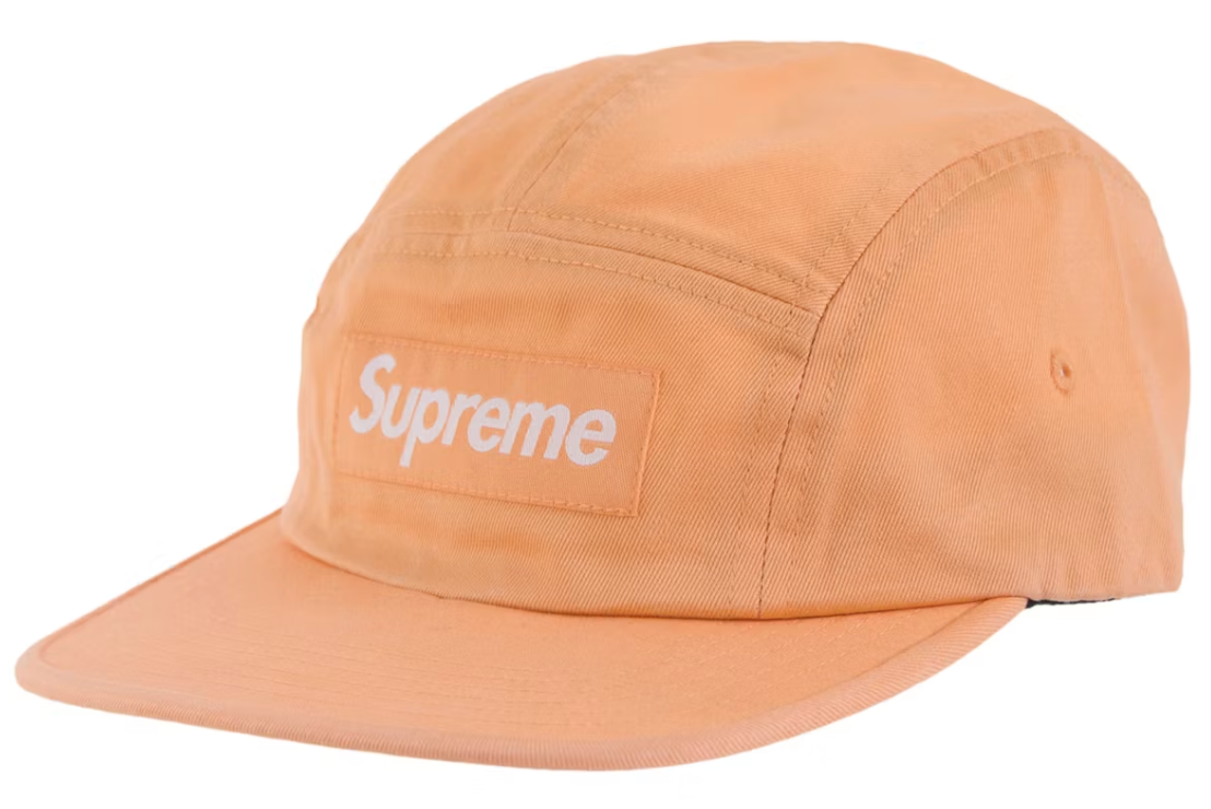 Supreme Washed Chino Twill Camp Cap (SS24) Peach ML