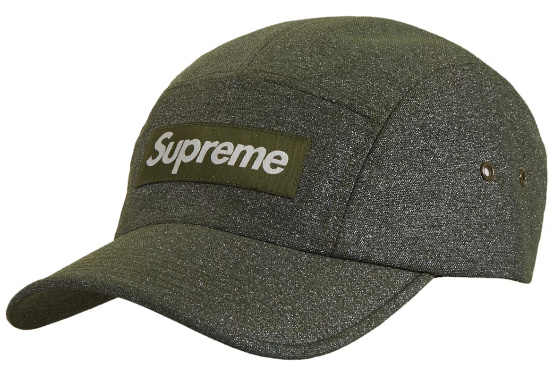 Supreme Glitter Cordura Camp Cap Olive DL