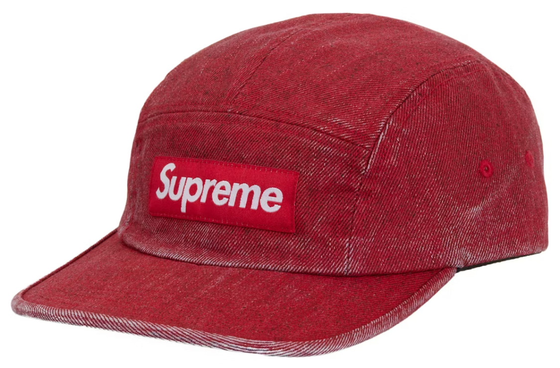 Supreme Coated Denim Camp Cap Red DL