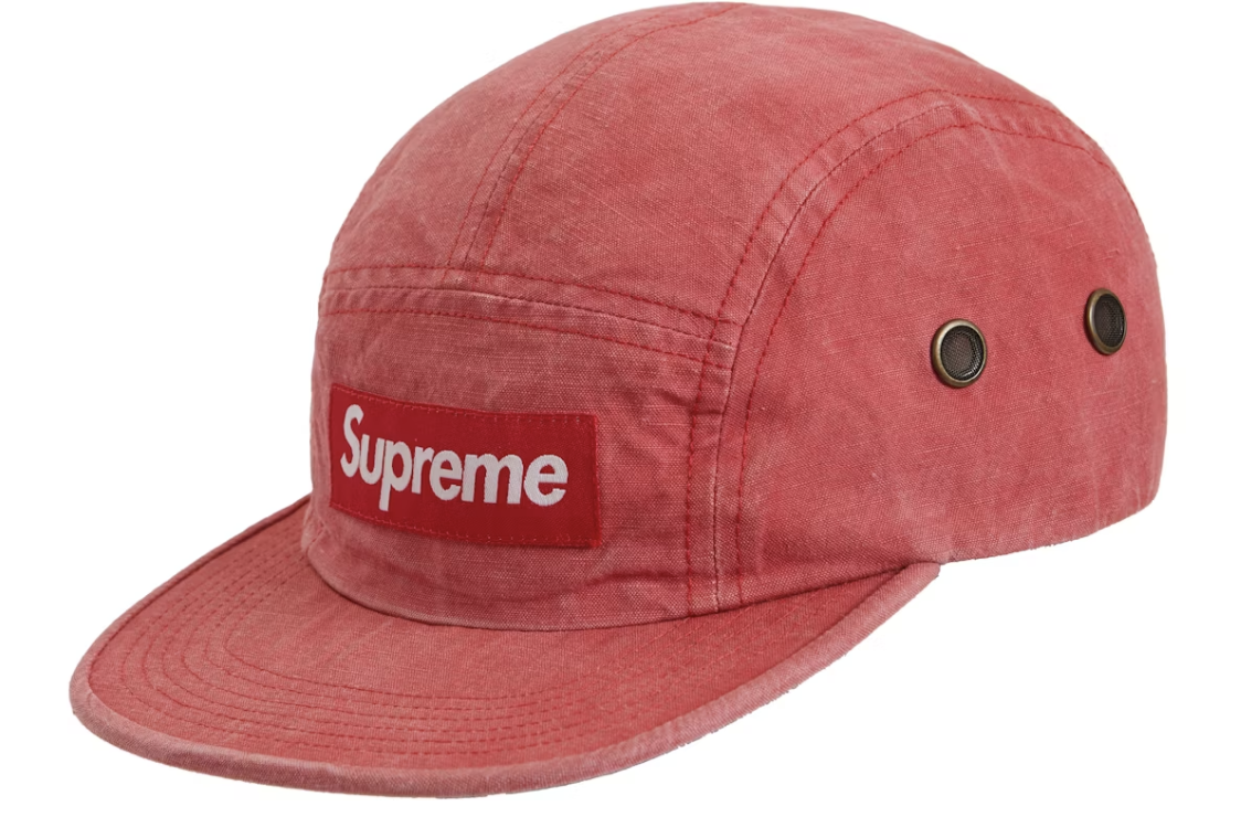Supreme Washed Linen Camp Cap Red ML