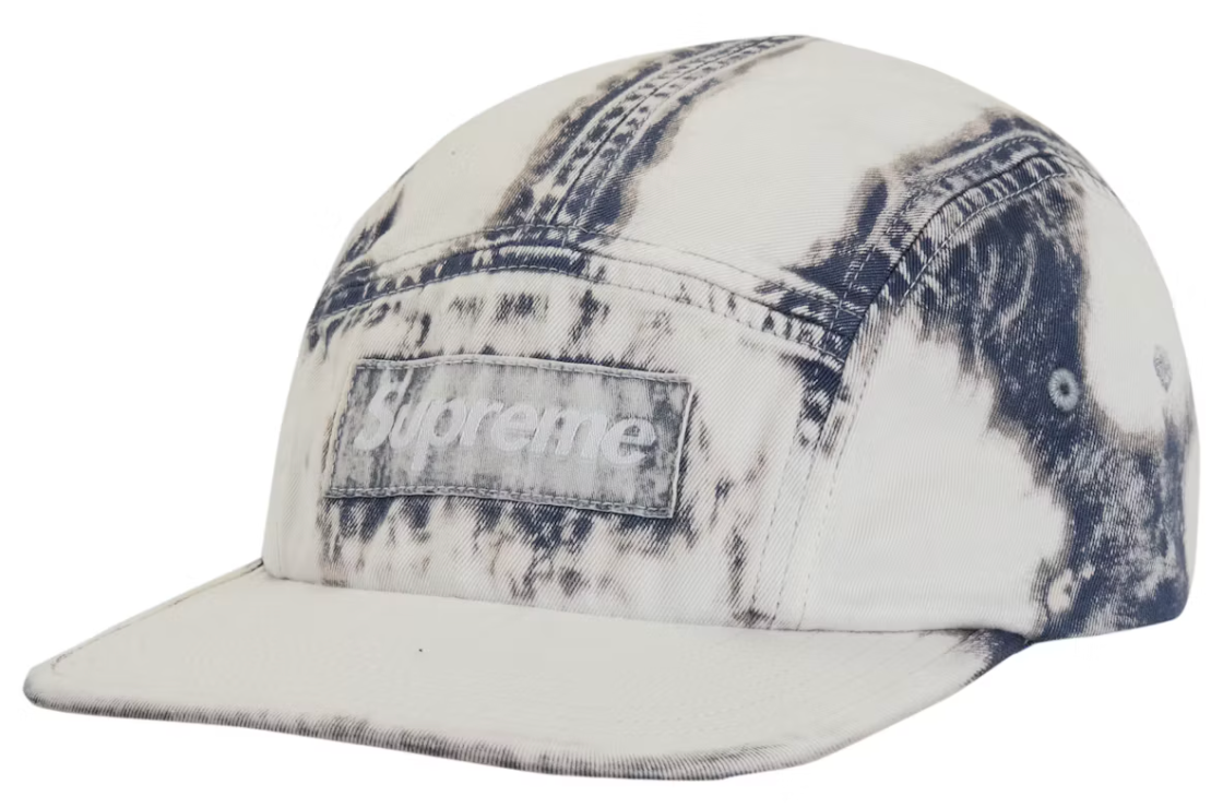 Supreme Bleached Chino Camp Cap Navy ML