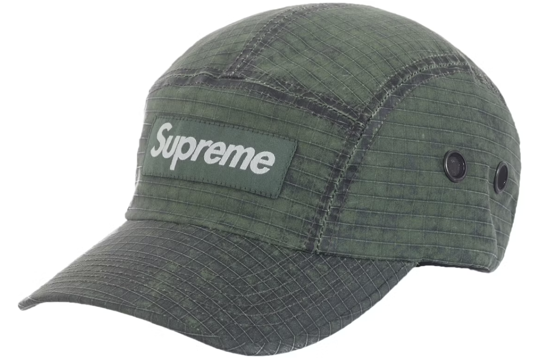 Supreme Distressed Ripstop Camp Cap Green DL
