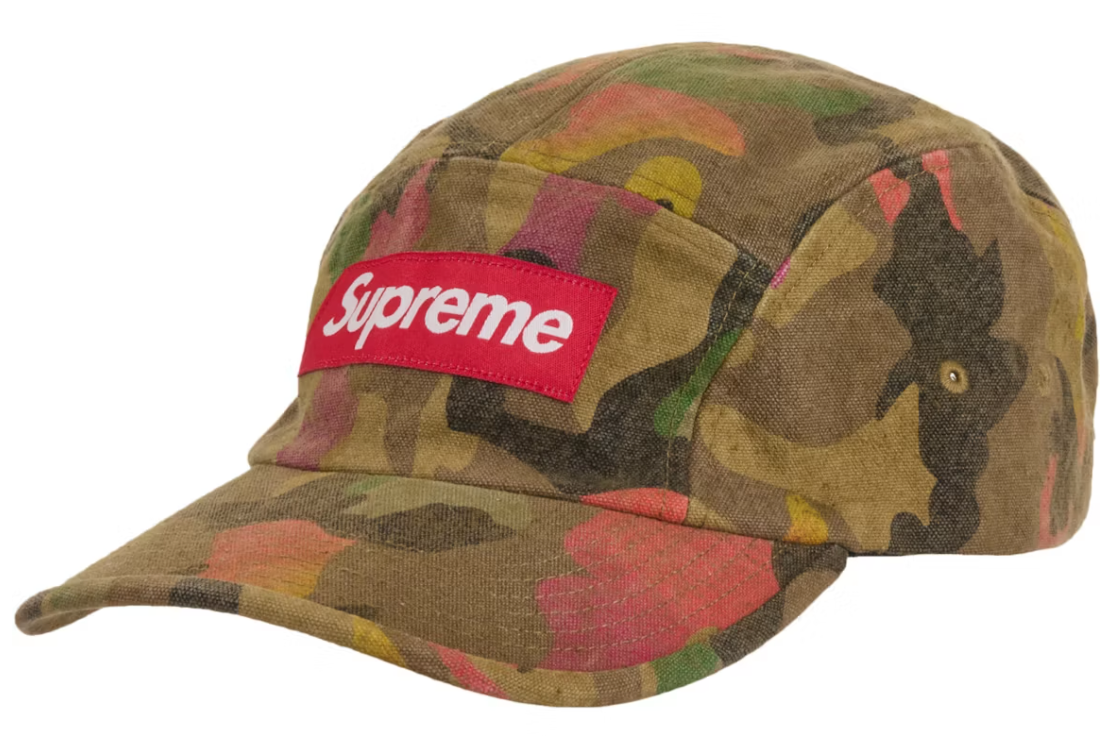 Supreme Washed Canvas Camp Cap (SS24) Tan Camo DL