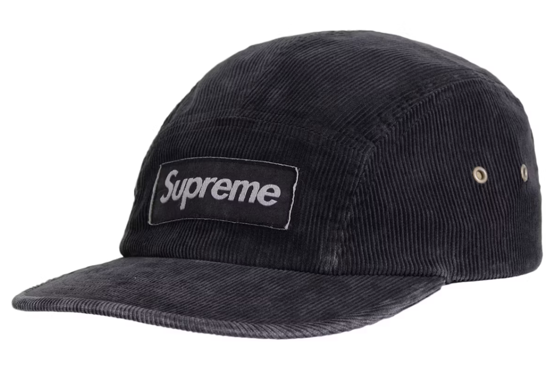 Supreme Corduroy Pocket Camp Cap Black DL