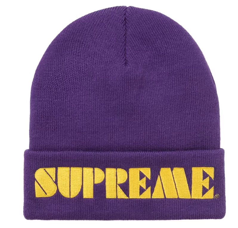 Supreme Stencil Beanie Purple ML