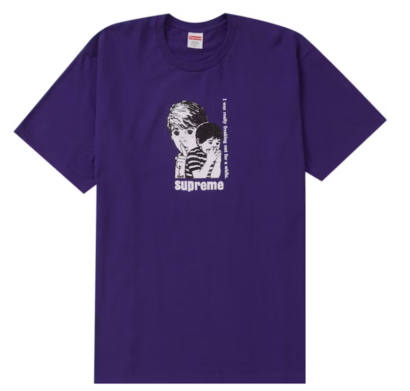 Supreme Freaking out Tee Purple DL