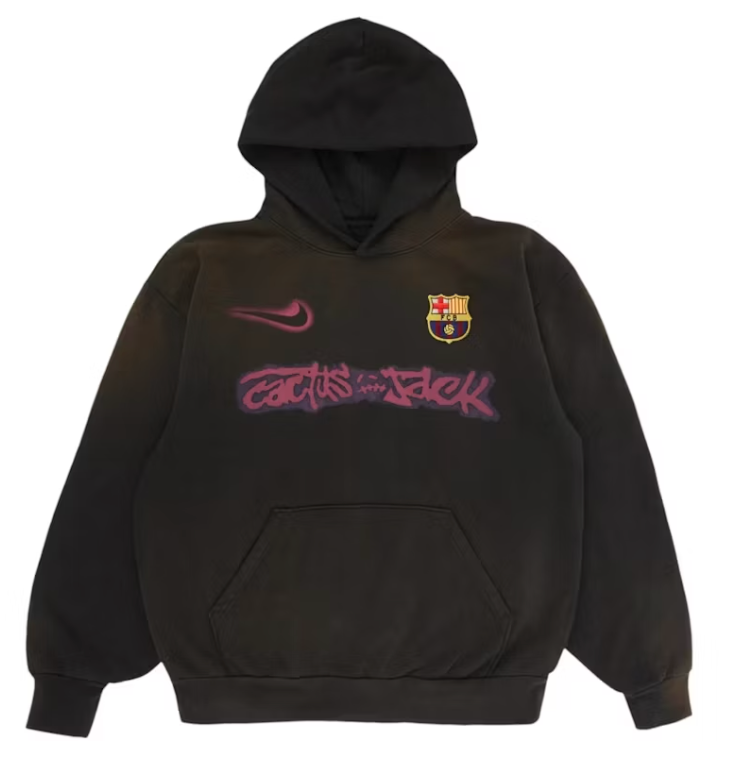 Travis Scott x Nike x FC Barcelona Spray Logo Hoodie ML