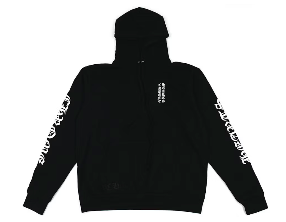 Chrome Hearts Vertical Logo Hoodie Black ML