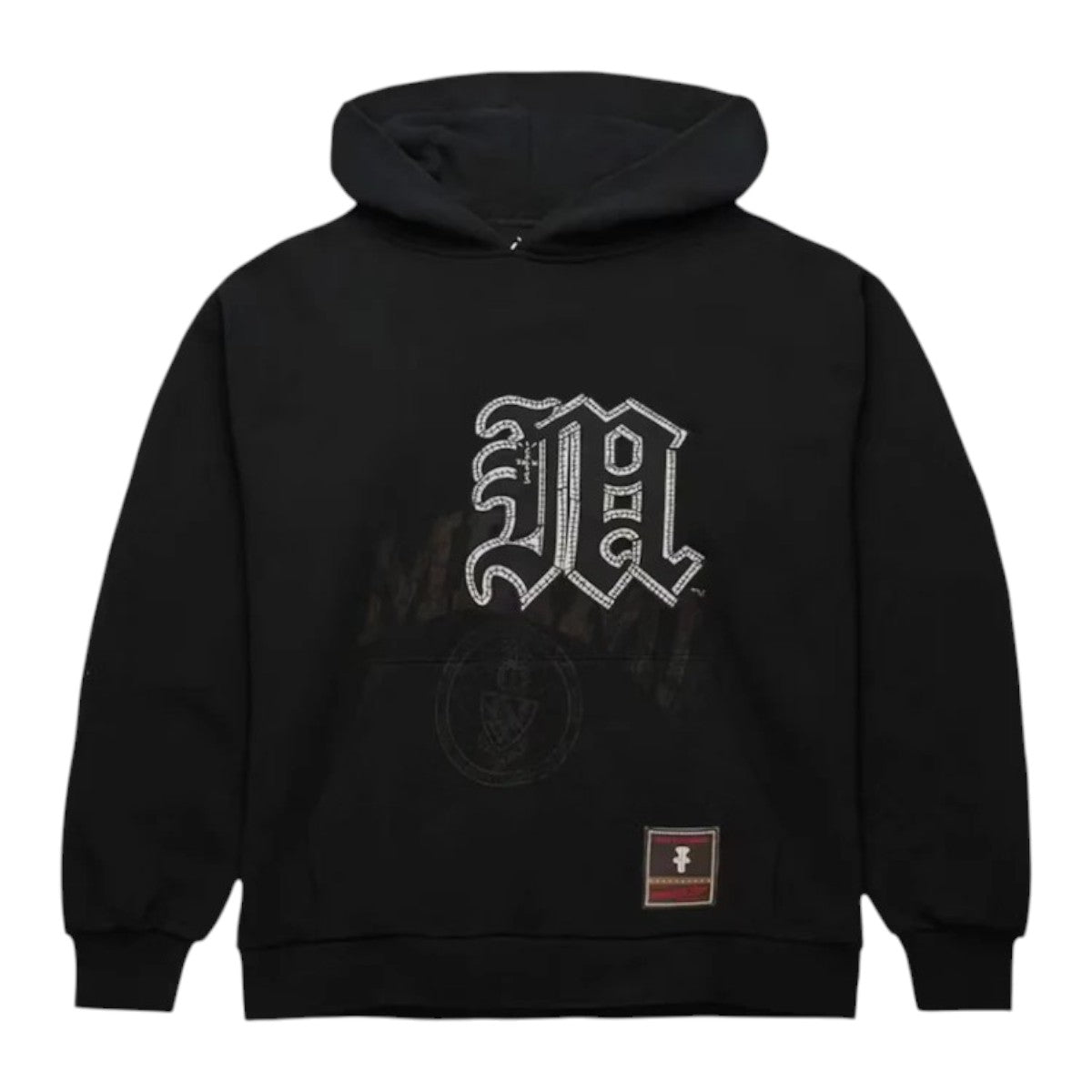 Travis Scott x Mitchell & Ness Miami Hurricanes Overlap Pullover Hoodie Black ML