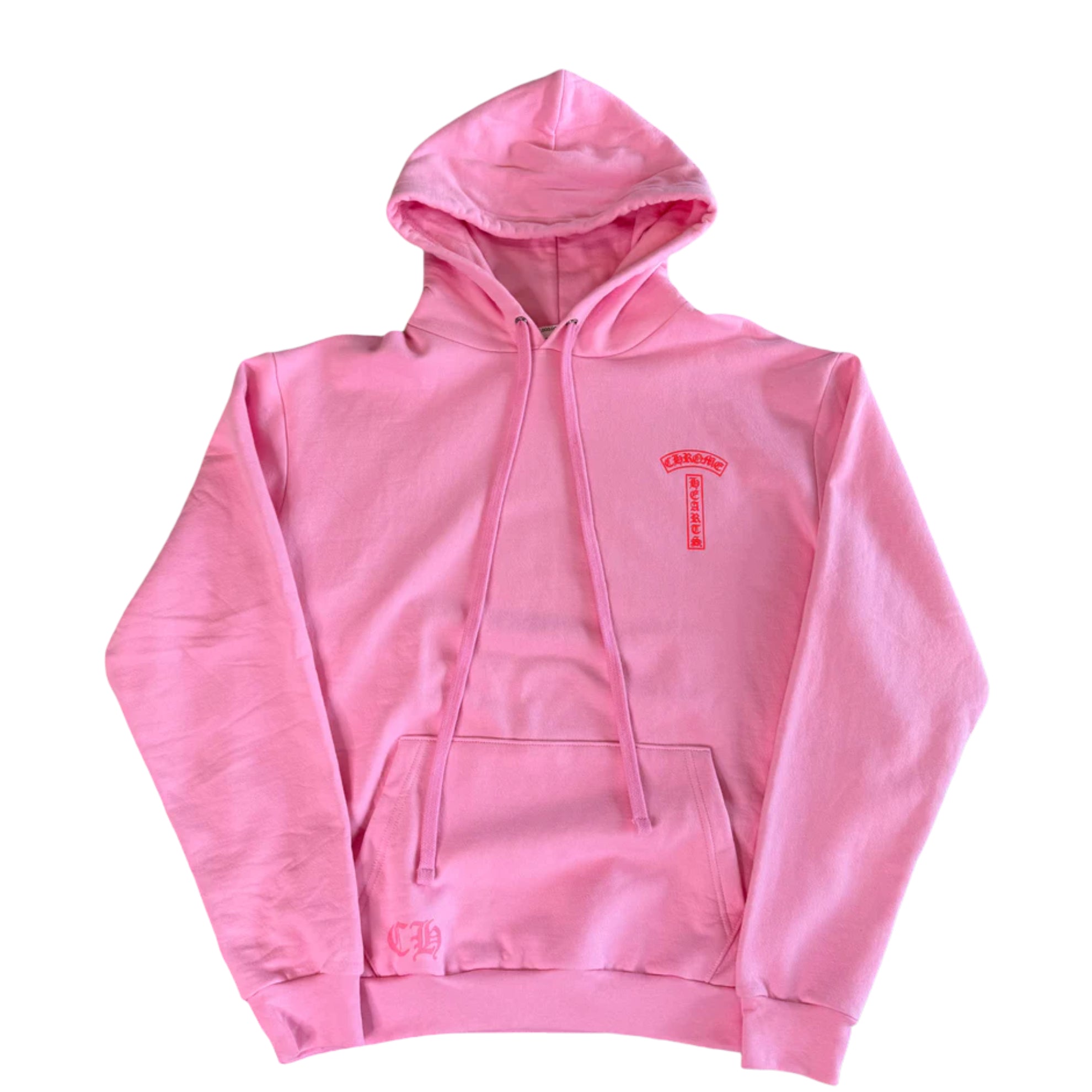 Chrome Hearts Red Logo Hoodie Pink