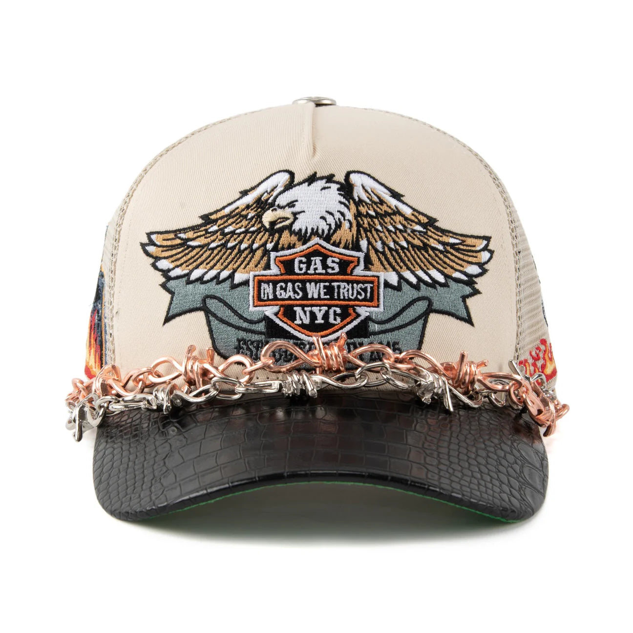 Gas NYC Vengeance Trucker Hat Beige